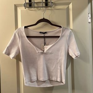 ZARA Cropped White T-shirt